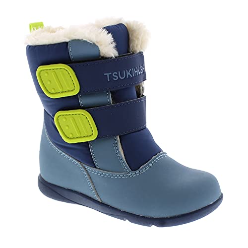 TSUKIHOSHI TEDDY Kids Snow Boots - Waterproof, Machine-Washable Kids and Toddler Rain Boots with Breathable Fuzzy Liner and Traction Outsole, Ages 1-84
