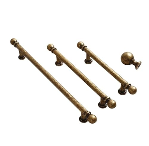 IRFHDCX Cupboard Handles Handles for Furniture Bright Golden Cabinet Knobs and Multiple Color Options for Wardrobe and Drawer(Bronze-96mm)