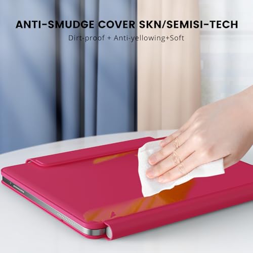 Image of RAYMCRAFT for iPad 11th(A16, 2025) /10th Generation Case with Keyboard, Magic Keyboard 2022, Springy Backlit Keys, Stain-Resistant Surface, Multi-Touch Trackpad, Azalea Red