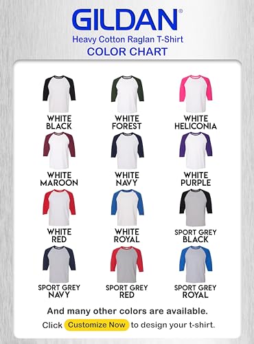 Gildan G570 3/4-Sleeve Raglan T-Shirts, Bulk Undershirts for Men Multipack - Create Color Pack Men 5700 Cotton Shirt2