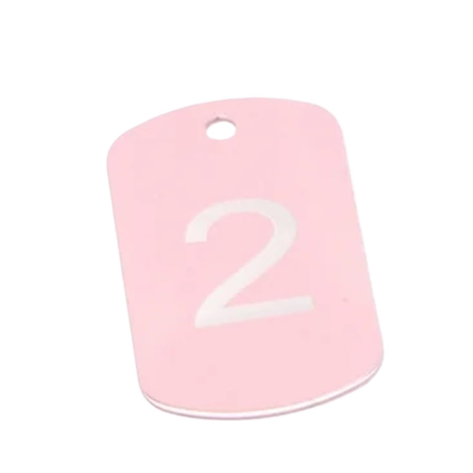 Plastikowe zawieszki z numerami Metalowe znaczniki z numerami Wielokolorowe 50x30 mm Numery 1-200 do breloka na dowód osobisty 1-50(Pink,100-200)
