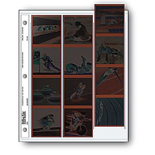 Archival 120 Size Negative Pages Holds Three Strips of Four 6 x 6 Frames, Pack of 25