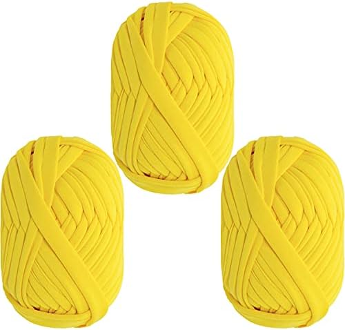 3 Pack Super Soft Weaving Yarn Crochet Thread Thick Chunky T Shirt Yarn for Knitting Blanket Handbag Purse DIY Crafts 300g