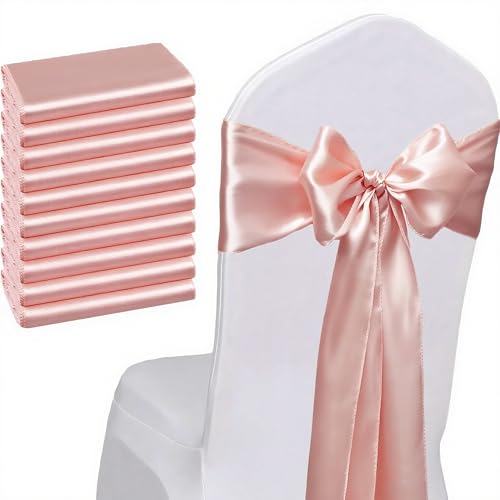 WENSINL Pack of 50 Wedding Satin Chair Sashes...