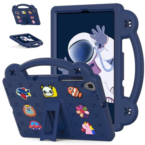 EabHulie Funda para tablet Lenovo Tab M10 FHD Plus 2ª generación TB-X606F/Tab M10 HD 2020 X306X/F/Tab K10 2021 TB-X6C6F/L/X Niedliche Hülle für Kinder, Griff Ständer azul marino