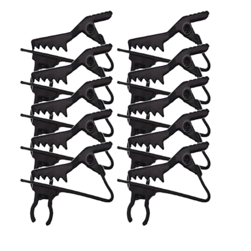 Bosiyrggrl Lot de 10 Pinces pour Microphone Cravate en Métal de Haute Qualité, Noires, pour Micro-Cravate