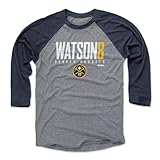 500 LEVEL Peyton Watson Denver Nuggets 3/4 Sleeve T-Shirt - Peyton Watson Denver Nuggets Elite WHT (Navy/Heather Gray, Medium)