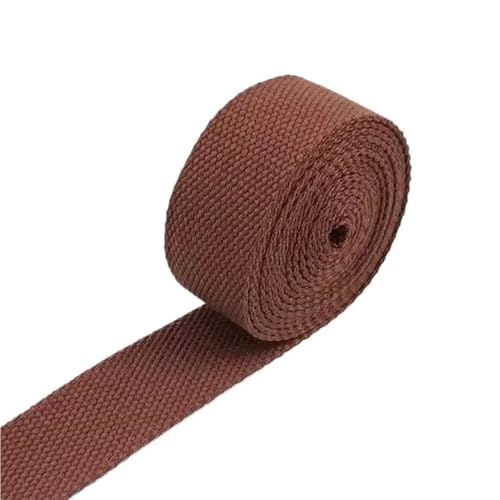 Cinta decorativa trenzada de algodón premium con acabado café de 50mm