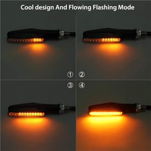 4 Luces Intermitentes Universales Para Motocicleta Evita Alcances con Luz Freno y DRL 5