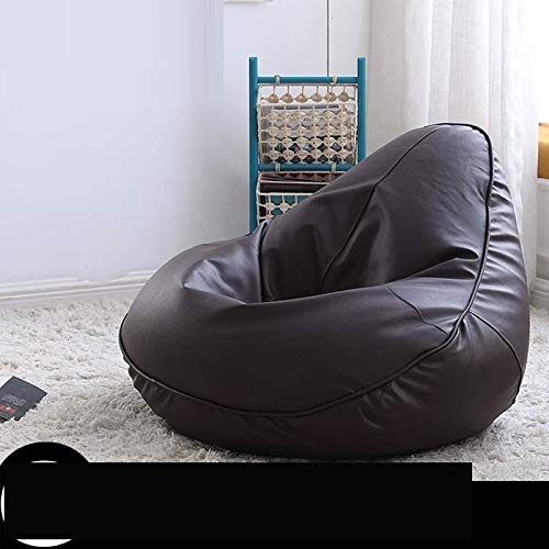Mxiaoxia Leather Lazy Sofas Cover Chairs Without Filler Linen Cloth Lounger Seat Bean Bag Pouf Puff Couch Tatami Living Room #TOP3