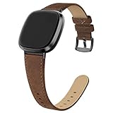 KOMPATIBLE MODELLE - Leder armband perfekt designer kompatibel mit fitbit versa 3 fitbit sense frauen herren atmungsaktives sport armbänder