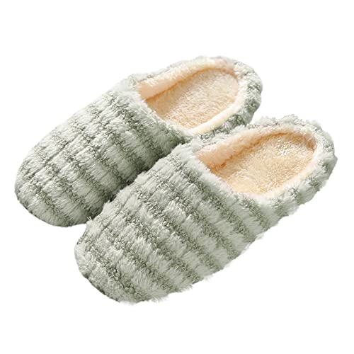 Slippers For Women Indoor, Women's Fuzzy Slip-On Memory Foam House Slipper Warm Cozy Lightweight Comfy House Shoes