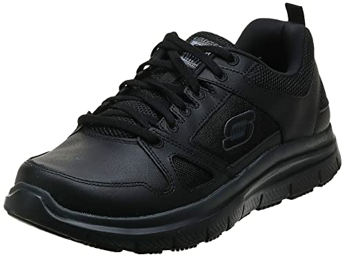 Skechers Men's Flex Advantage SR Black/Black Work Shoe 11 W US