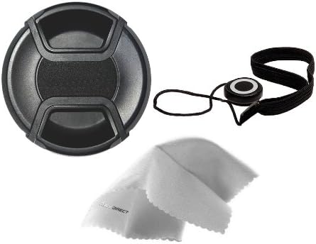 Tamron 18-270mm f/3.5-6.3 Di-II VC LD Lens Cap Center Pinch (72mm) + Lens Cap Holder + Nwv Direct Microfiber Cleaning Cloth.