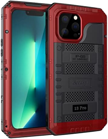 Beeasy for iPhone 12 Pro Max Case Waterproof Heavy Duty Shockproof Tough Metal Armour Cover Dustproof Built-in Screen Protector, 360 Full Body Military Protective Rugged Case for 12 Pro Max 6.7"
