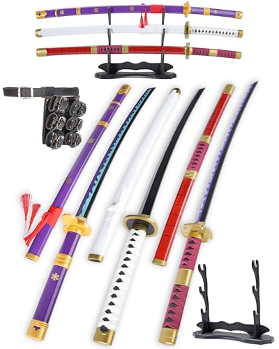 Cold Blade Roronoa Zoro Sword - 41 inches Anime Sword Replica with Belt and Stand - Zoro 3 Swords with Authentic Design