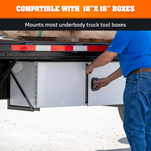 Image of Buyers Products 1701005B Underbody Truck Box Brackets 18 x 18 In Black