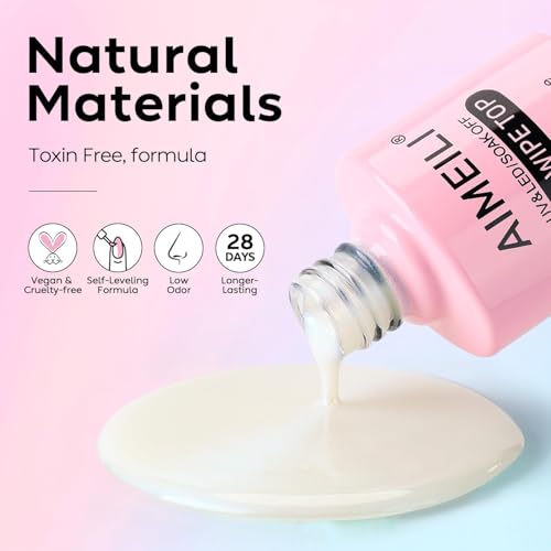 AIMEILI Pearl Glitter Top Coat Gel UV Gel lakier do paznokci, 10 ml No Wipe Top Coat do paznokci żelowych, poly żel, paznokcie akrylowe, szybki brokat, sztuka paznokci-001