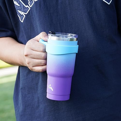 Image of Konokyo 30 oz Tumbler with Handle and Straw, Insulated Travel Mug
