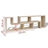 Tidyard-Mesa-para-TV-Aparador-para-TV-Mueble-TV-Salon-Mesa-Television-Mueble-Comedor-Consta-de-2-Eestantes-en-Forma-de-L-Roble-120x30x56428cm Tidyard-Mesa-para-TV-Aparador-para-TV-Mueble-TV-Salon-Mesa-Television-Mueble-Comedor-Consta-de-2-Eestantes-en-Forma-de-L-Roble-120x30x56428cm
