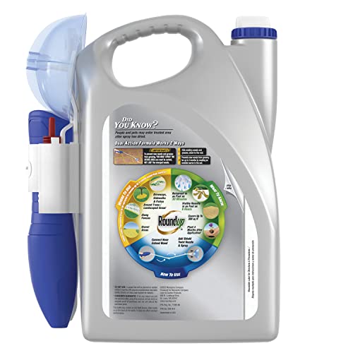 Roundup Dual Action Weed & Grass Killer Plus 4 Month Preventer With Sure Shot Wand, 1 Gal. #TOP1