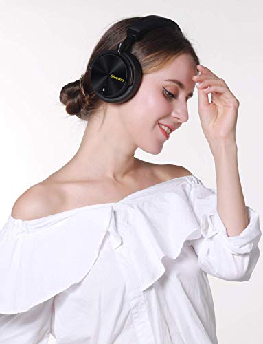 Bluedio T5S Auriculares Bluetooth inalámbricos On-Ear, Inteligente estéreo portátiles, con micrófono para teléfonos y música (Negro)