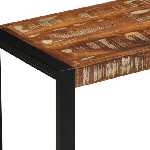 Banc robuste en bois massif avec espace de rangement pour entrée - 8