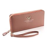 ❤️ PRAKTISCH UND MULTIFUNKTIONAL: Abmessung: 19.5 x 10.5 cm, passend für 4 - 6,3 Zoll Smartphones, geeignet auch für iPhone 11 Pro Max. Egal ob Sie diese große Damen Brieftasche mit Reißverschluss zu einer Party oder zur Shoppingtour mitnehmen möchten, dieses Slim Leder Damen Portemonnaie hat genug Kreditkartenfächer und Platz für ein Handy, so wie für viele Geldscheine und Münzen