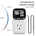 Diymore 1800W Digital Temperature Controller Plug in Thermostat Outlet Digital RV Thermostat Heating Cooling Mode Timer 15A /120V -104℉~210℉ for Incubator Thermometer Pool Thermometer
