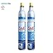 Produktbild 2 x CO2 Zylinder optimal für original SodaStream Wassersprudler Crystal, Cool etc. Bis zu 60 Liter Sprudelwasser pro Füllung! Neu und mit CO2 gefüllt!