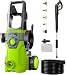 2026New ETOOLAB Electric Pressure Washers, 160Bar 450L/H Power Washer Car Wash, Foam Cannon, 4 Nozzles, Powerful Deep Cleaning for Cars, Fences, Patios, Driveway, Green