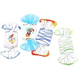 DECHOUS 4 Adornos de Cristal de Colores Decoración de Dulces de Vidrio Adornos de Cristal para Escritorio Set de 4 Piezas Diseño Artesanal Colores Brillantes para Sala Dormitorio y