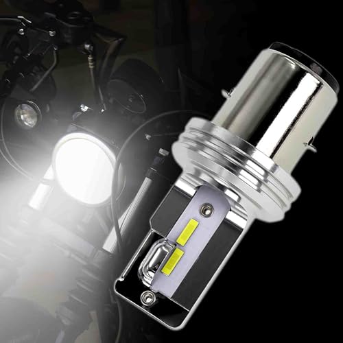 SageSunny Bombilla LED BA20D H6 Cross Board/Carreteras para Motos y Scooters Bikers, 1500lm 6500k, Lote de1, 2 Años de Garantía