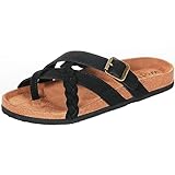 Zonsmo Womens Comfort Flat Slide Sandals Soft Footbed Arch Support Summer Casual Slip on Non-Slip Sa