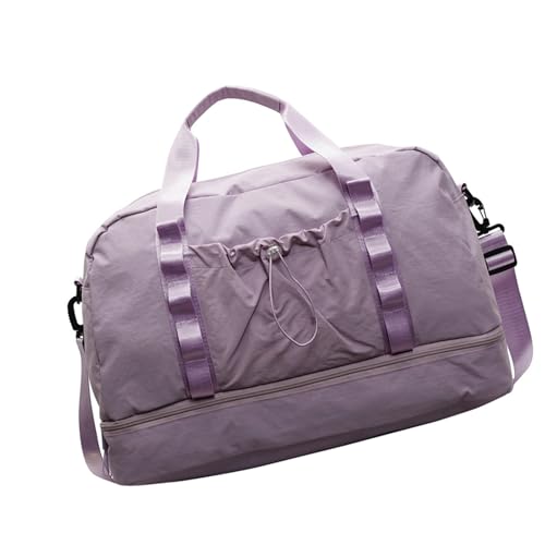 Waterproof Nylon Duffle Bag With Dry Wet Compartments Shoulder Crossbody Bags For Gym Travel And Outdoor Activities