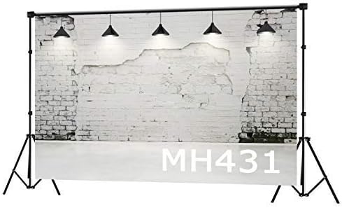 LB 9x6ft White Broken Brick Wall Vinyl Photography Backdrop Pendant Lamp Decor Customized Photo Background Studio Prop MH431