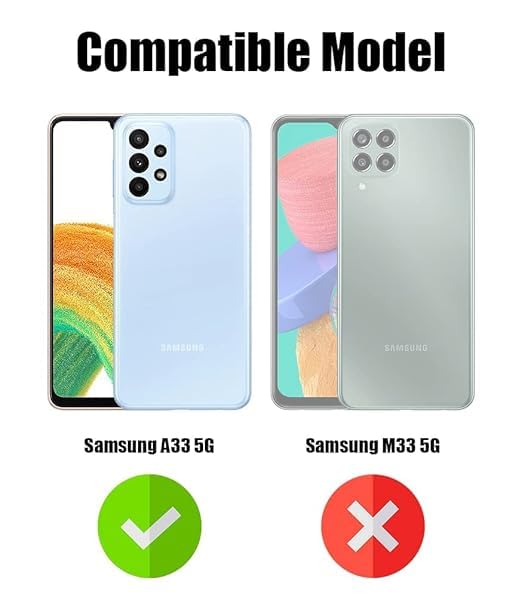 Image of Jkobi Shockproof Crystal-Clear Back Cover for Samsung Galaxy A33 5G (Magsafe Wireless Support | Drop & Camera Protection | Hard Polycarbonate)