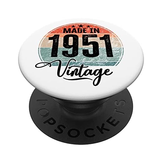 Cumpleaños Vintage Año de nacimiento 1951 Cumpleaños bday PopSockets PopGrip Intercambiable