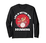 kawaii cat life is better with drumming kawaii estetica maglia a manica