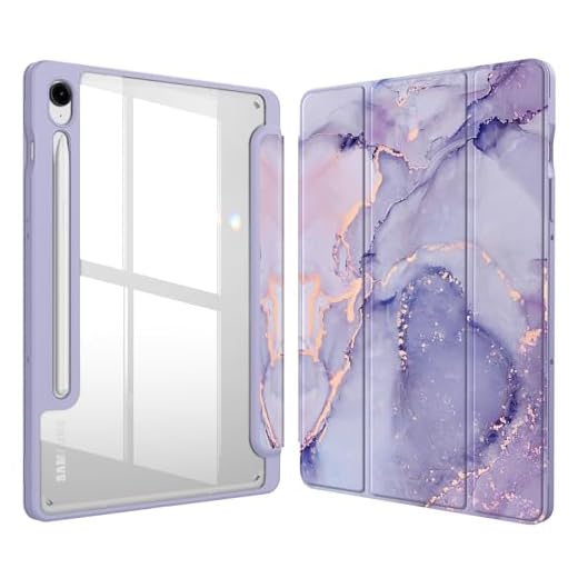 Fintie Capa fina híbrida para Samsung Galaxy Tab S9 FE 5G 10,9 polegadas/Galaxy Tab S9 11 polegadas 2023 com suporte para caneta S, capa à prova de choque com capa traseira transparente transparente,
