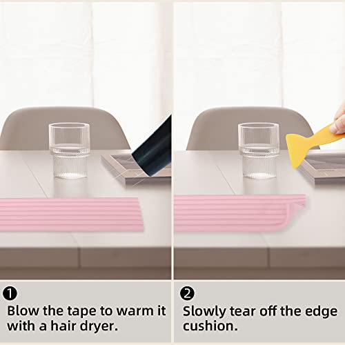 Skezn Extra-Wide Baby Proofing Edge Protector Guards Smooth 6.5Ft Baby Safety Foam Bumpers With Adhesive 3M Tape (Pink) #TOP4