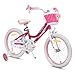 JOYSTAR 18 pollici bicicletta per bambini per ragazze di 6-9,18 pollici con ruote di supporto e cesto, Rosa