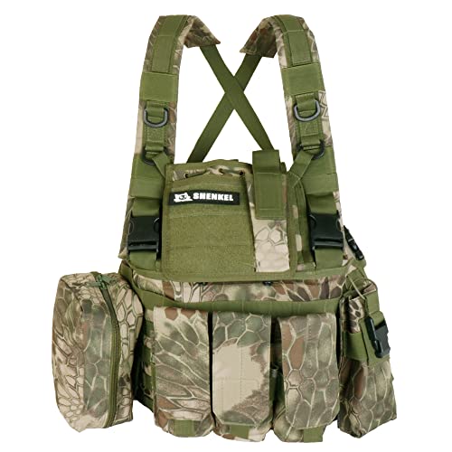 SHENKEL 軽量 2way ライトウェイト モジュラーベスト チェストリグ ポーチ4つ付 var.4 マンドレイク vest-004kmd