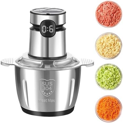 Tavuk Parçalayıcı Elektrikli | 3 Kademeli Ağır Hizmet Tipi Büyük Kapasiteli Dijital Ekran - Et Didikleme Makinesi Gıda İşleyici | Soğan Sarımsak Kuruyemiş İçin Ev Restoran Mutfak Günlük Yemek İşleri İ - Görsel 1