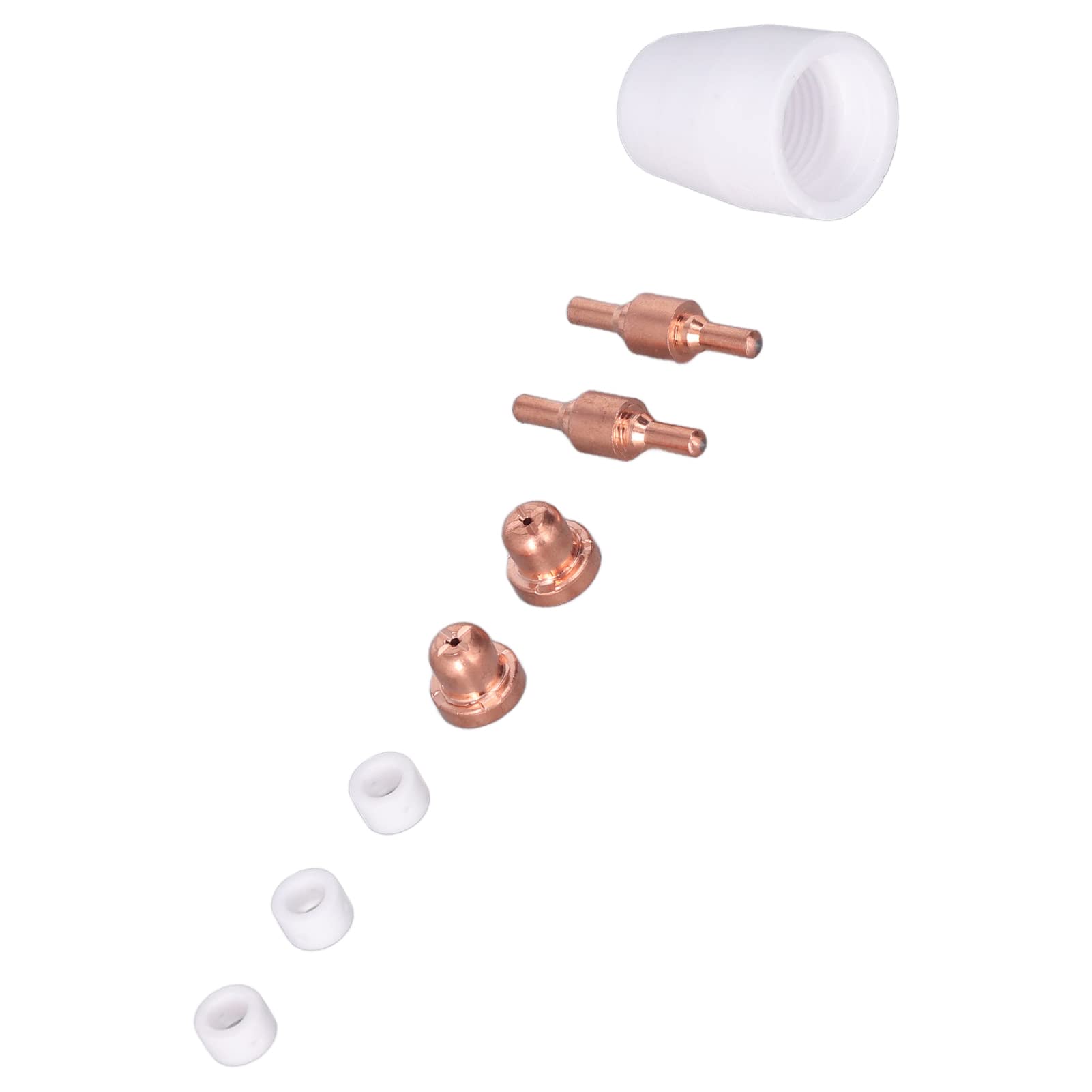Kit de antorcha de plasma, consumibles de soldadura, juego de difusor de electrodo de boquilla, 180 piezas de piezas de cerámica para reparación de antorcha de plasma