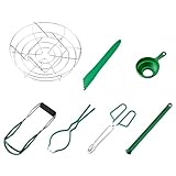 HOMSFOU 7 Stück Marmeladen Einmachwerkzeug aus Hitzebeständigem Material mit Glasheber Einmachzange und Weithalstrichter Küchenutensilien für Sicheres Einkochen und Konservieren