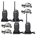 Retevis RT617 Walkie Talkies, PMR446 Walkie Talkies for Adults, License Free 16 Channels, Emergency Walkie Talkie, 2 Way Radio with Earphone for Construction Site, Factory (4 Pcs, Black)