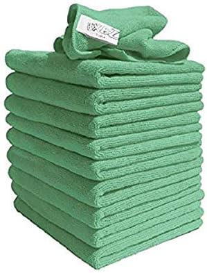 Exel 1 x Supercloth Medium Duty Microfibre Cloth ideal for Home, Car or Garden Pack of 10 Cloths - Green