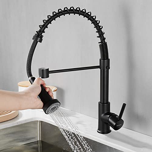 Grifo-de-cocina-fregadero-con-pulverizador-extraible-grifo-de-resorte-material-de-cobre-modo-dual-giratorio-y-agua-fria-con-cabezal-pulverizador-de-doble-funcion-color-negro-mate