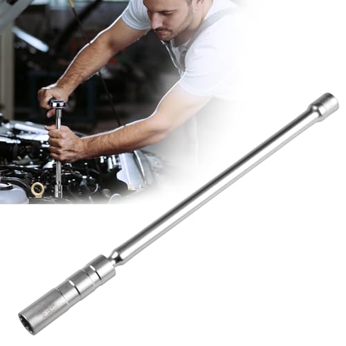 Chiave per Candele Lungo da 14mm, Boccola Di Candela Di Accensione Magnetica 14mm,Girevole a 360° a parete Magnetica a 12 Punti con 3/8 Pollici,Strumenti per la Rimozione della Candela,per Auto e Moto